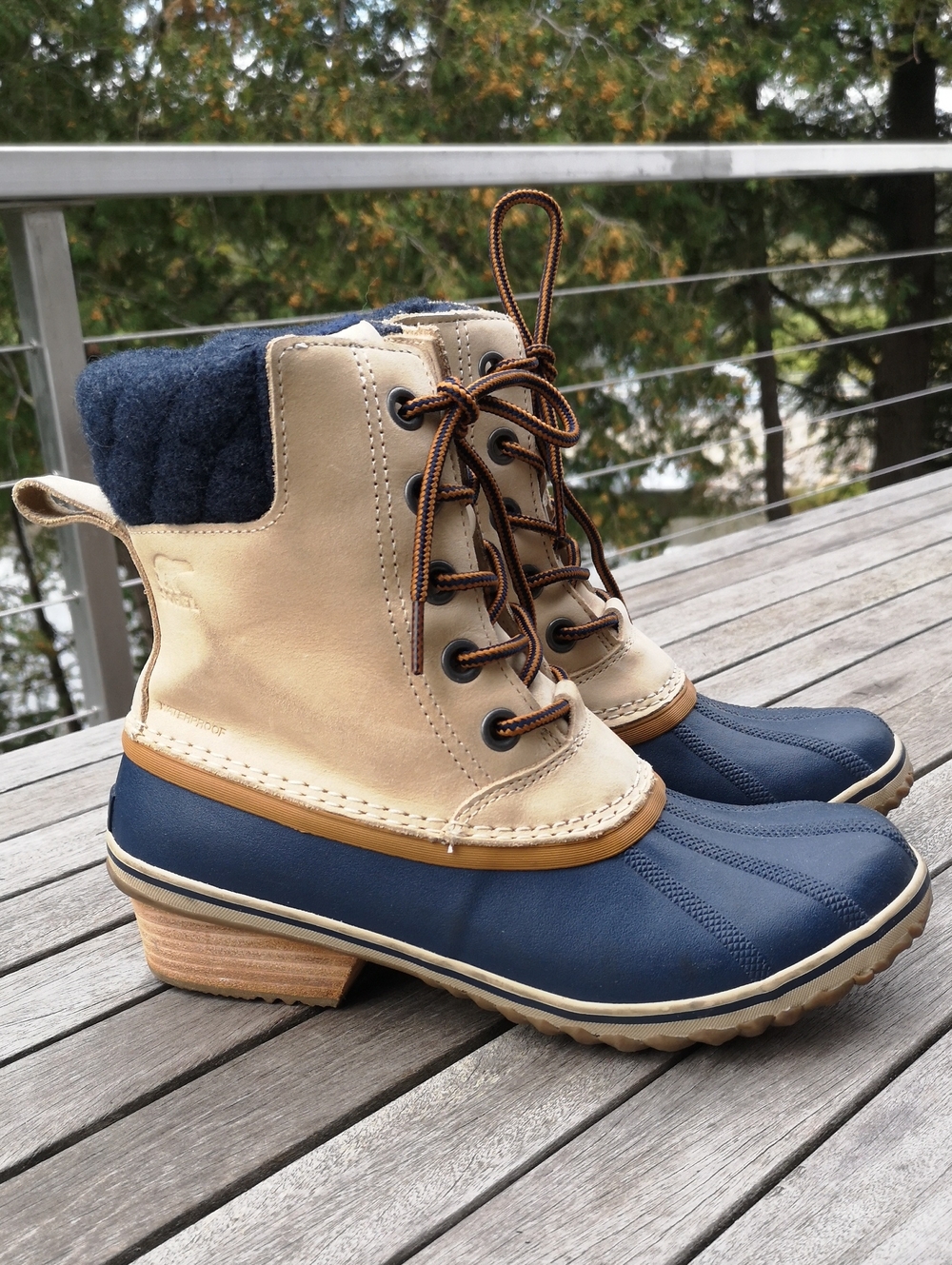 Sorel leather ankle-height waterproof boots